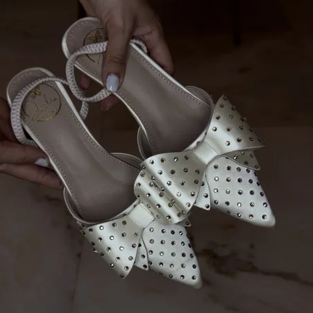Escarpin Papillon Style ZARA avec Strass élégant et Chic  - Nouvelle Collection 2026