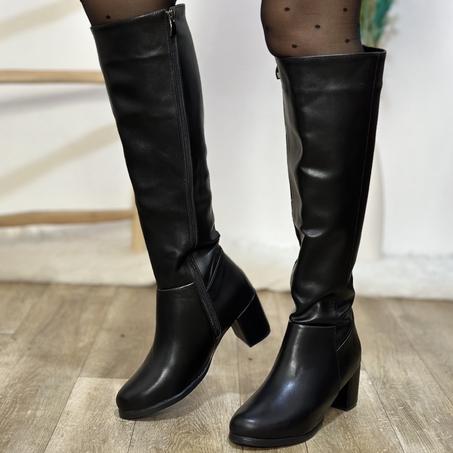 Botte Long avec Talon à bout Rond  - Nouvelle collection de Bottes