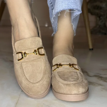 Mocassin Stylé  en Daim avec semelle  confortable Pour femme - - Nouvelle Collection 2026