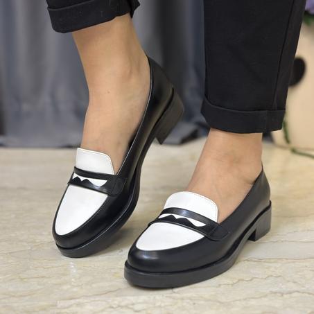 Mocassin Classique Chic et  Confortable - Noir Cuir - Promo