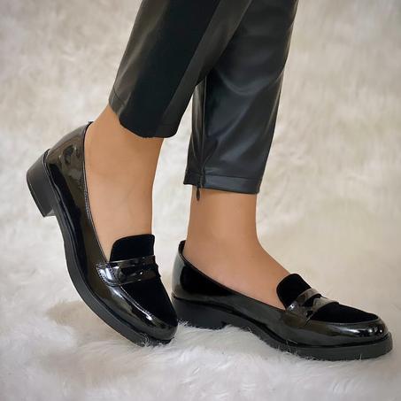 Mocassin Classique Chic et  Confortable Pour femme- Noir - Nouvelle Collection 2025