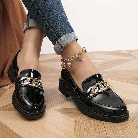 Mocassins Luxueux et Confortable Pour femme - Nouvelle Collection 2023 - Chaine Gold