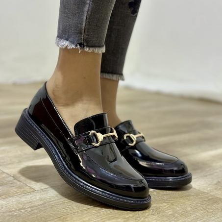 Mocassin Plat Chic et Confortable avec Boucle doré - Nouvelle collection 2024