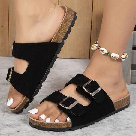 Sandales élégante  et Chic pour Femme Effet Daim - Nouvelle Collection  2023