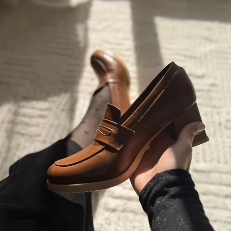Mocassin à Talon Chic et  Confortable Pour femme -  Nouvelle Collection 2026