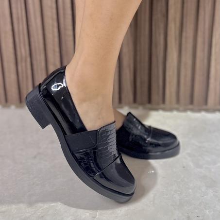 Mocassins Luxueux -Black Snake Skin- Pour femme - Nouvelle Collection 2024