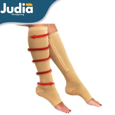 حلولنا الطبية تخفف من ظهور دوالي القدمين، وتقلل الثقل والألم مع جوارب الضغط Zip Sox Socks، لتحسين الحالة الصحية لدوالي الساقين