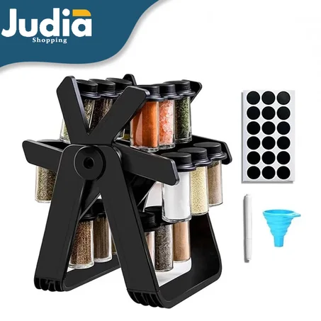 منظم دوار للتوابل (18 زجاجة)