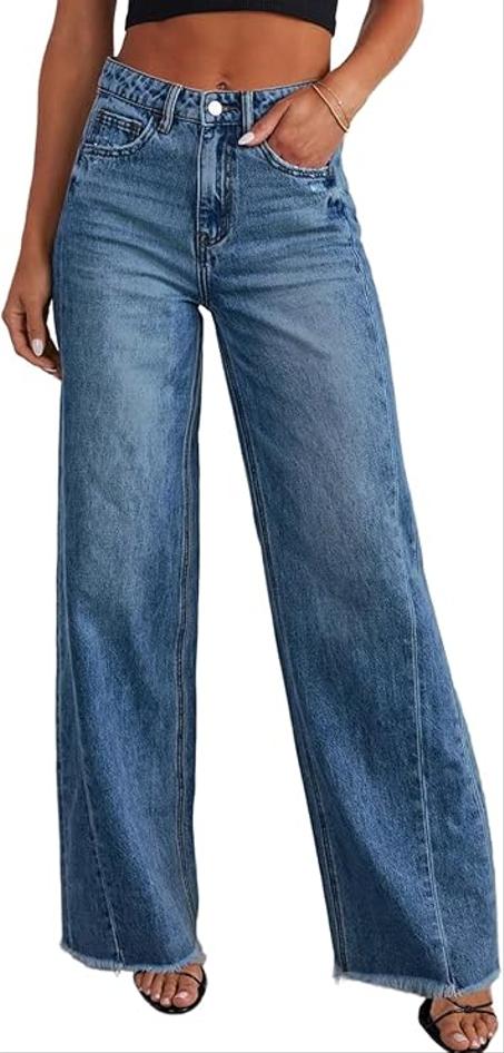 Sidefeel Women's Wide Leg Jeans