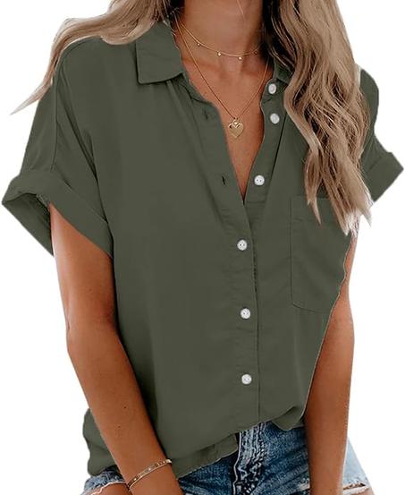 Beautife Womens Short Sleeve Shirts V Neck