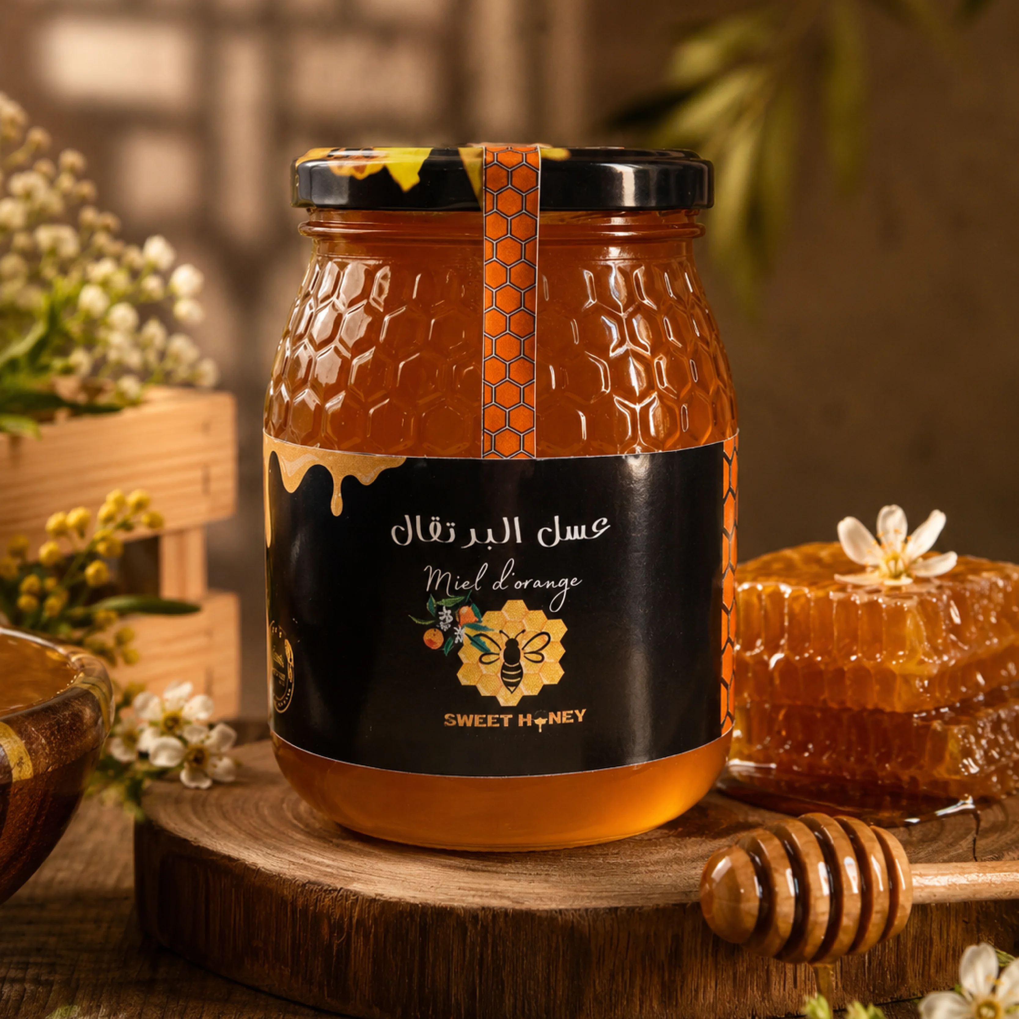 عسل البرتقال المعلف