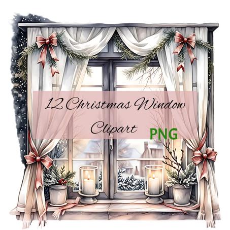 Christmas Winter Window Clipart