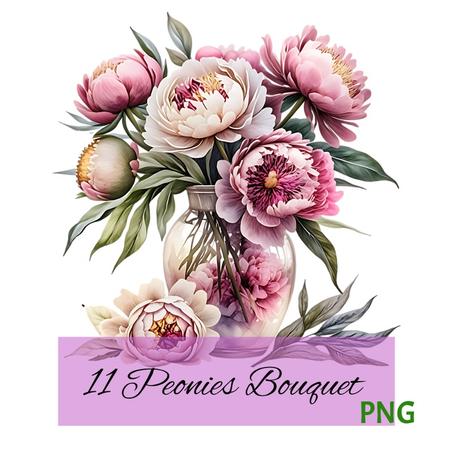 Pink Peonies Clipart