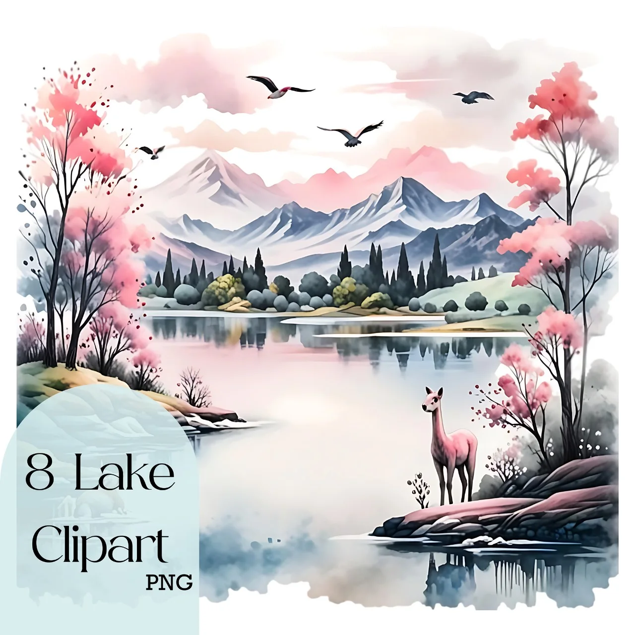 Lake Cliparts – 8 PNGs