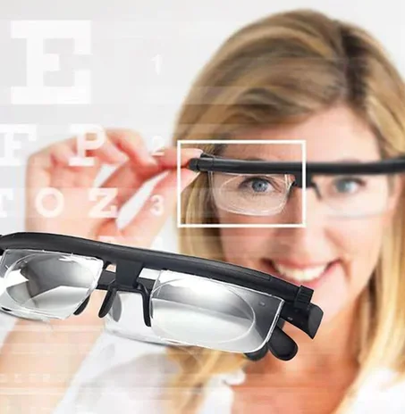 Adjustable reading glasses