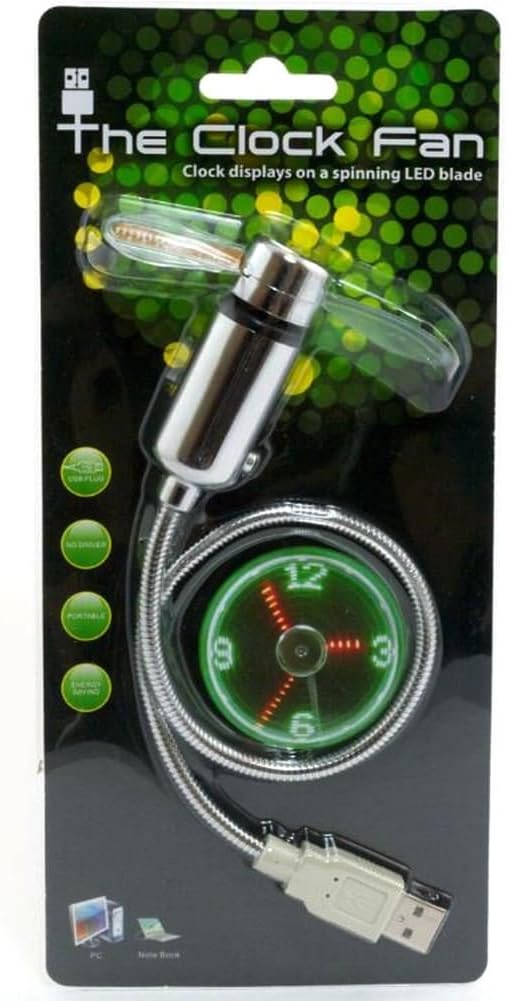اكورد مروحة ساعة LED بمنفذ USB