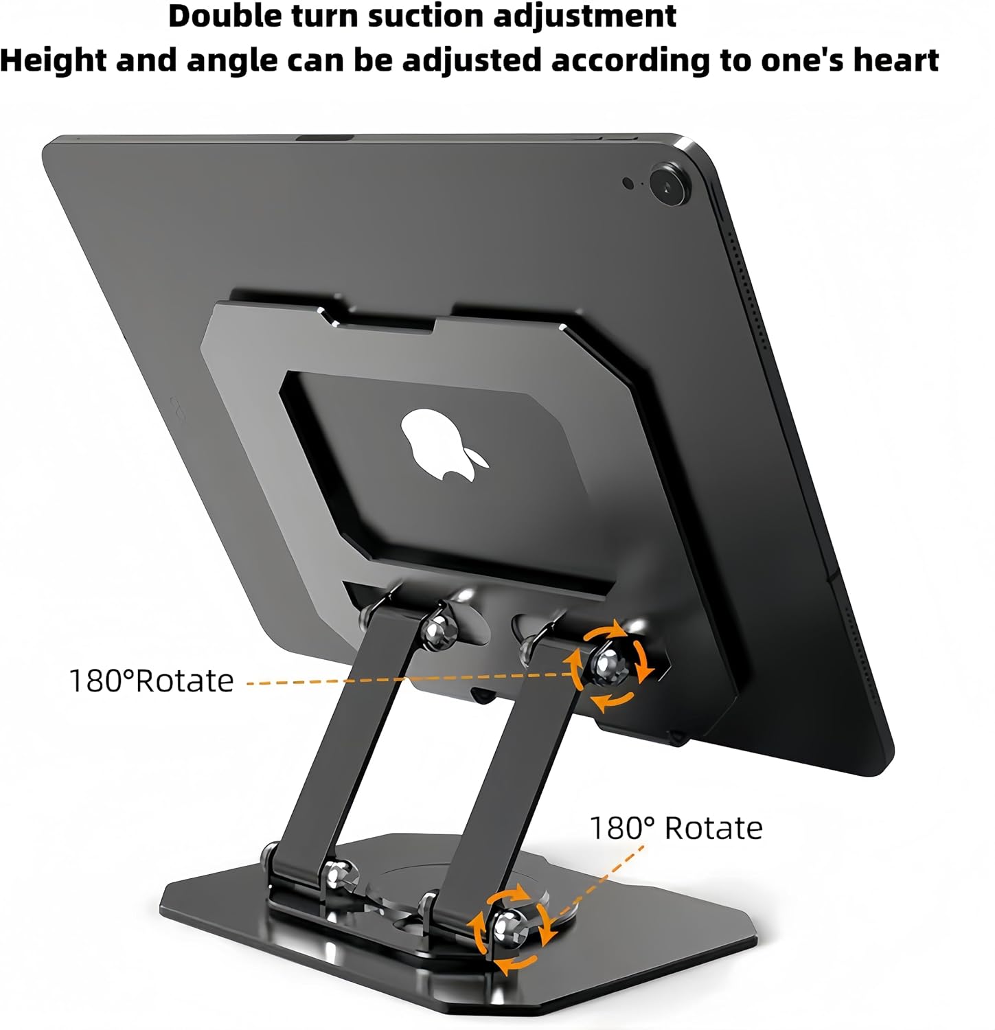 حامل تابلت، حامل اي باد بقاعدة دوارة 360 درجة، وقابل للطي والتعديل، حامل تابلت مناسب للمكتب ومتوافق مع اي باد برو اير ميني مقاس 4 إلى 12.9 بوصة، من اجياواني