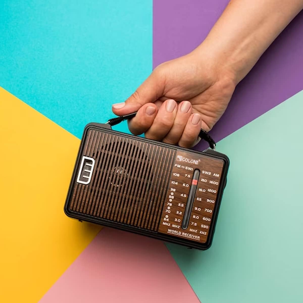 راديو محمول عالي الحساسية من جولون، RX-607AC