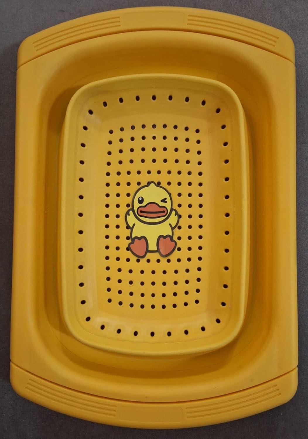 مصفاه بطوط السيلكون القابلة للطي(مصفاة طعام للمطبخ )بمقابض قابلة للتمدد لإمكانية التثبيت علي الحوض،مصفاة سيليكون للخضروات والمعكرونة واللحوم والفواكه،عملية ومتينة وسهلة الاستخدام والتخزين