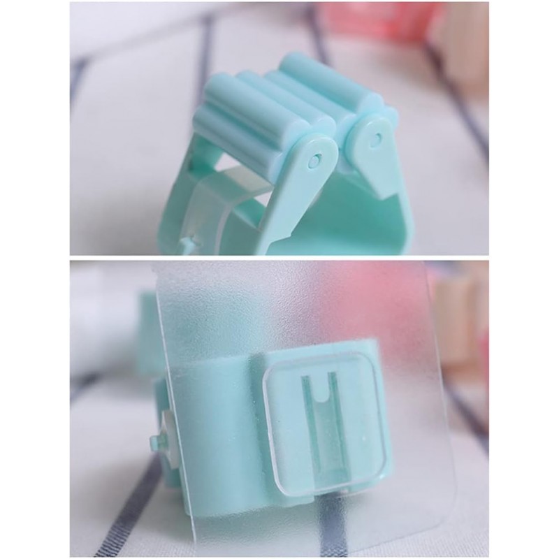 حامل مكنسة(5 قطع) لاصق ذاتي مثبت على الحائط مقاوم للماء    يساعدك جدار حامل الممسحة على توفير المساحة لتصميم الشفاف الفريد يجعله غير مرئي تقريبًا وهو مناسب تمامًا لتزيين المنزل الجميل    سهل