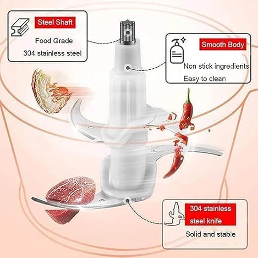 مفرمة لحوم كهربائية متعددة الوظائف بسعة 2 لتر و 3 لتر مع شفرات حادة وبولة من الستانلس ستيل بقدرة 300 واط
