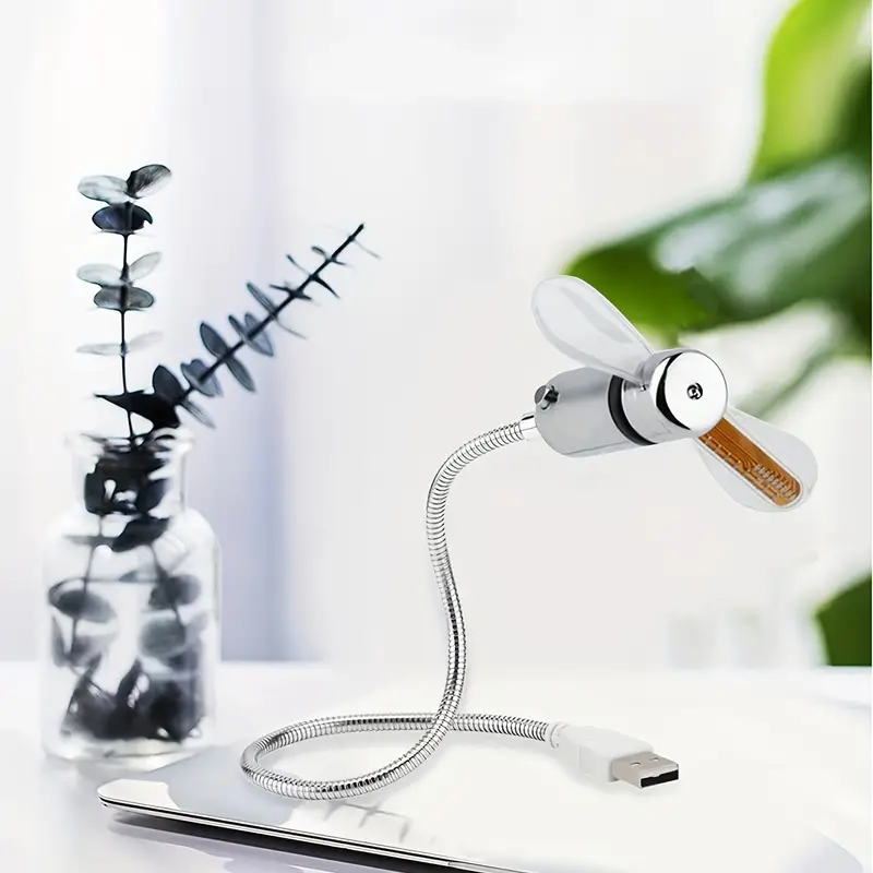 اكورد مروحة ساعة LED بمنفذ USB