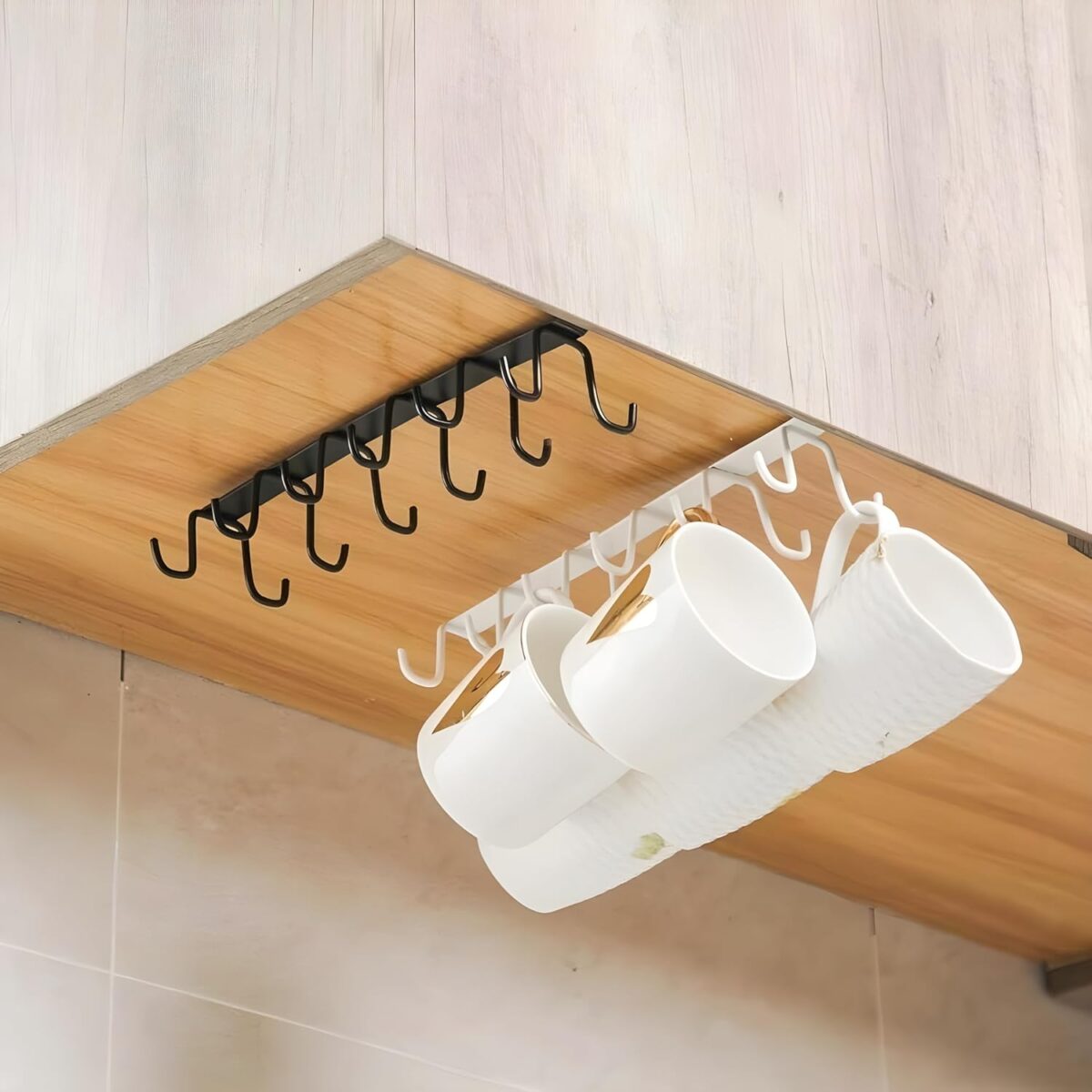 حامل معدني مزدوج للاكواب واطقم التوزيع 12 هوك