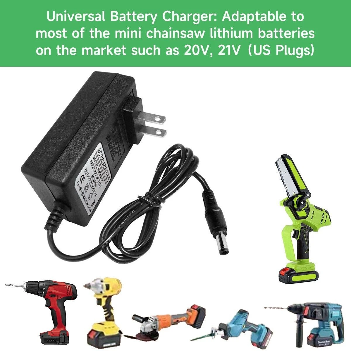 شاحن بطارية متعدد الاستخدام لمعدات كثيرة  لاسلكي 20 فولت و21 فولت، مقاس 4 و6 بوصات