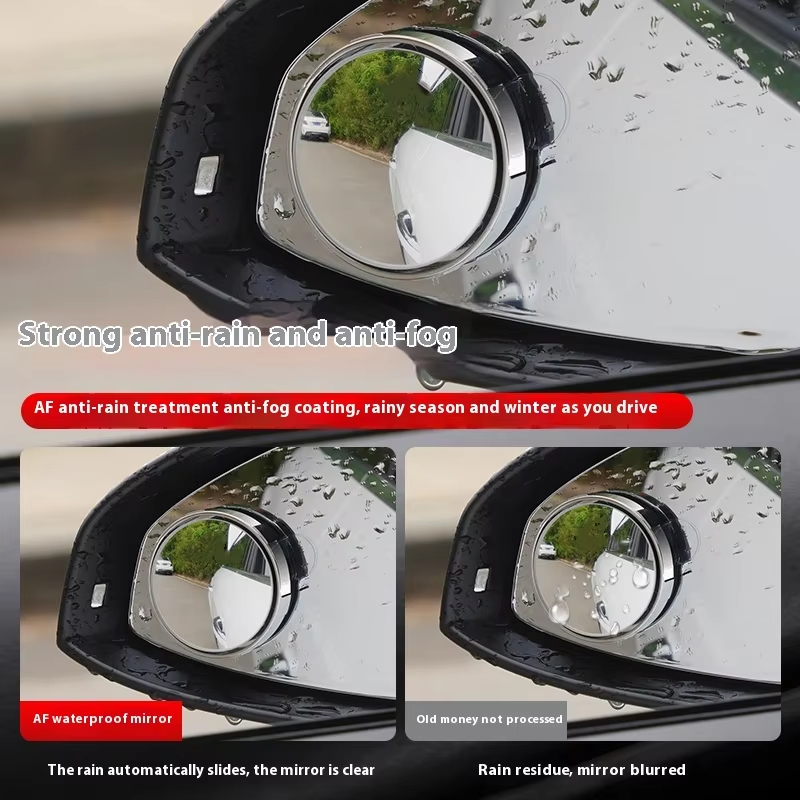 مراية النقطة العمياء قابلة للدوران بزاوية 360 درجة للسيارة مراية جانبية عالية الدقة من الزجاج الكريستالي بزاوية واسعة ومقاومة للماء ومتينة للسلامة المرورية من يوني فاين