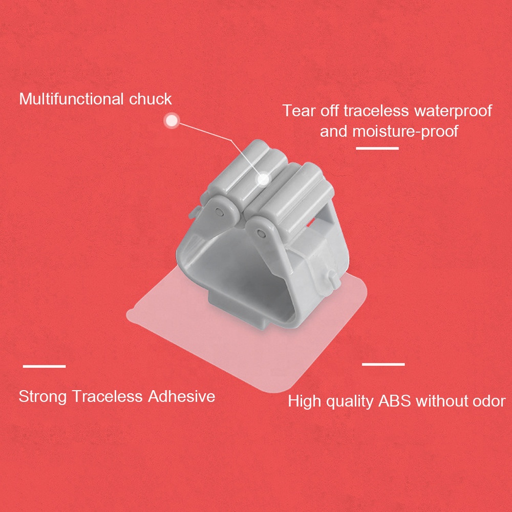 حامل مكنسة(5 قطع) لاصق ذاتي مثبت على الحائط مقاوم للماء    يساعدك جدار حامل الممسحة على توفير المساحة لتصميم الشفاف الفريد يجعله غير مرئي تقريبًا وهو مناسب تمامًا لتزيين المنزل الجميل    سهل
