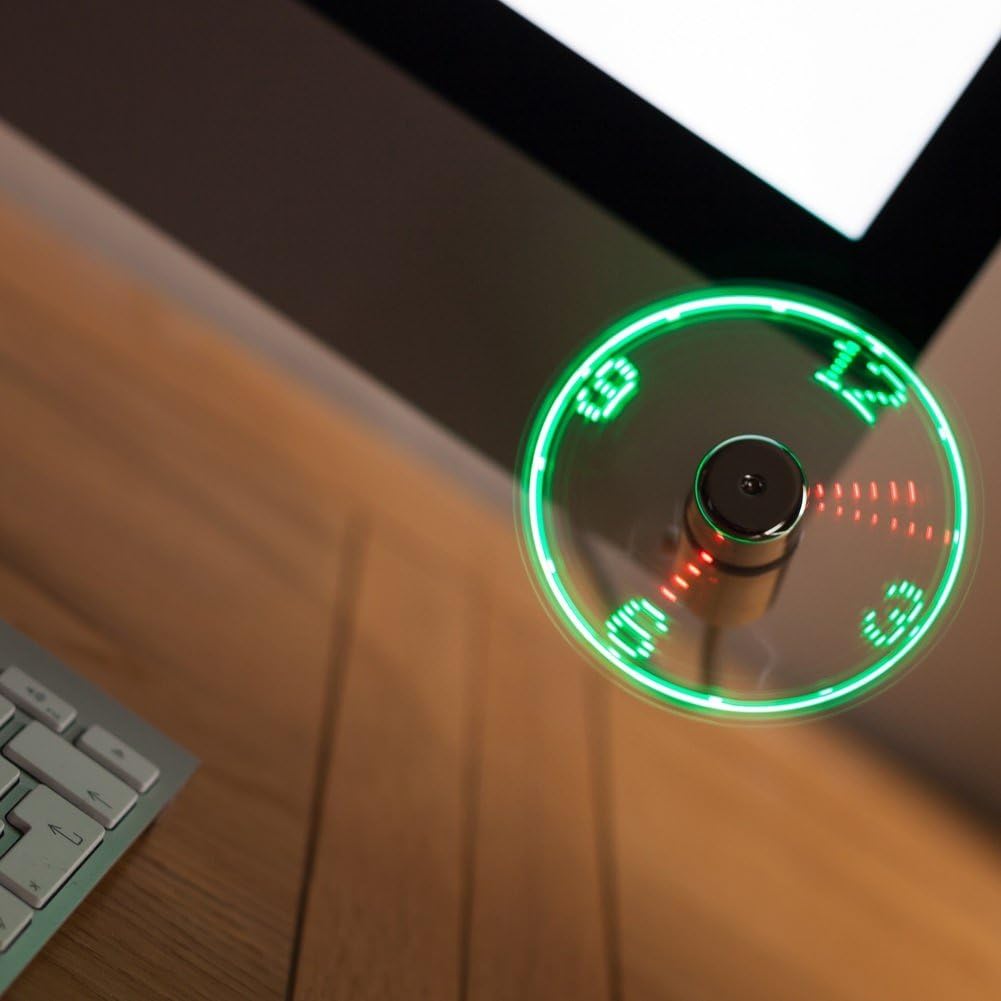 اكورد مروحة ساعة LED بمنفذ USB