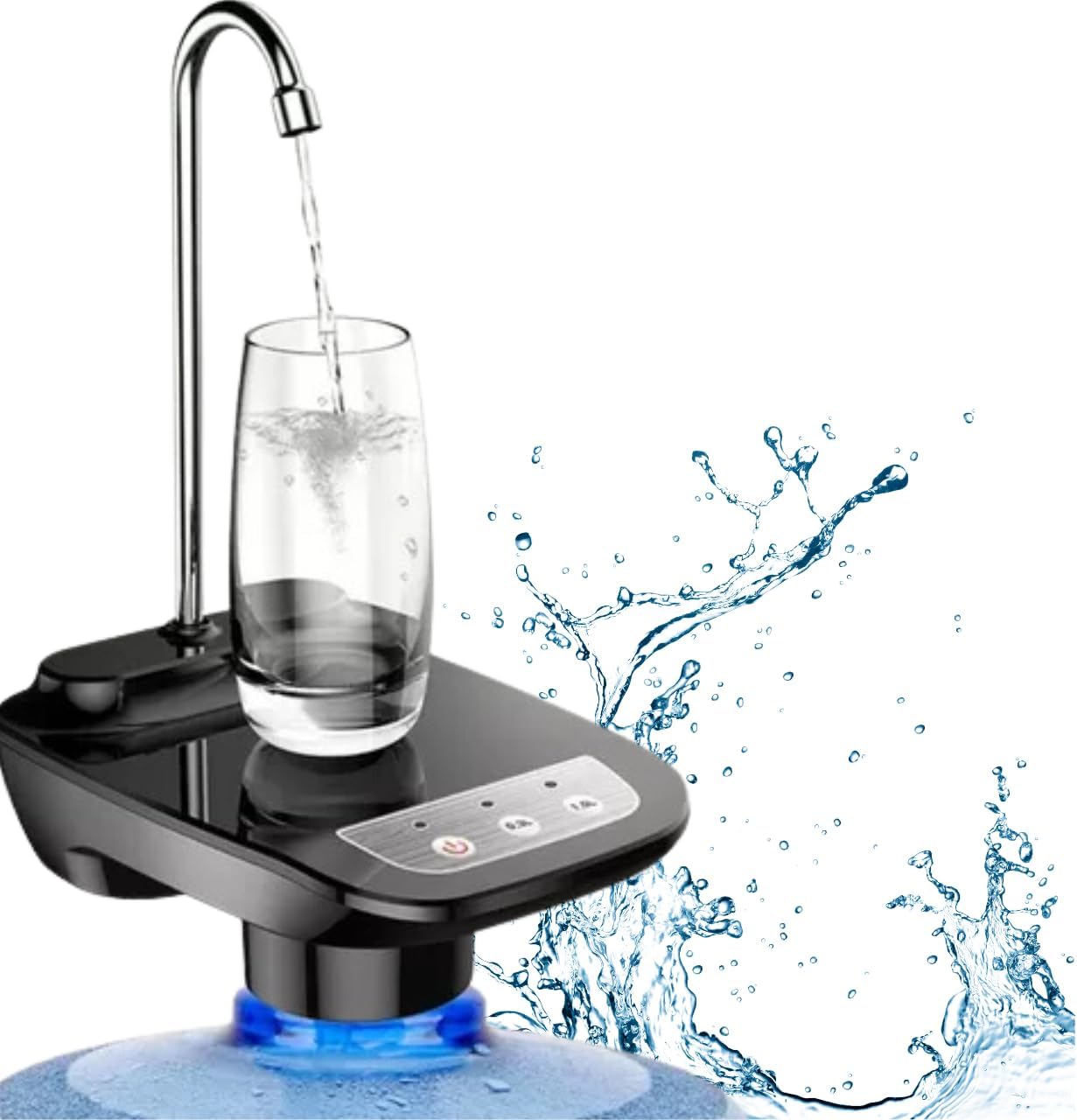 موزع ماء بمضحة كهربائية USB، موزع ماء لزجاجات الماء القابلة لإعادة الملء بسعة 5 لتر و10 لتر و20 لتر، موزع اوتوماتيك