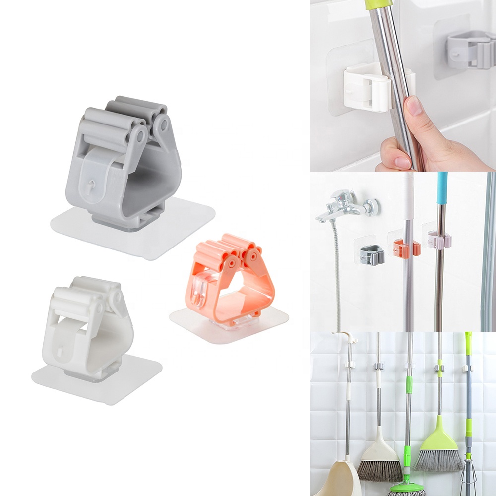 حامل مكنسة(5 قطع) لاصق ذاتي مثبت على الحائط مقاوم للماء    يساعدك جدار حامل الممسحة على توفير المساحة لتصميم الشفاف الفريد يجعله غير مرئي تقريبًا وهو مناسب تمامًا لتزيين المنزل الجميل    سهل