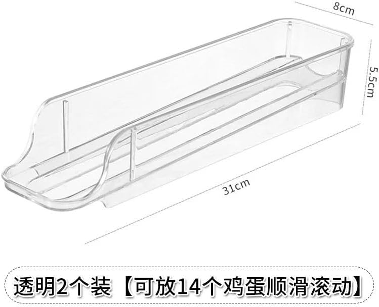 حامل لتخزين البيض في الثلاجة مصنوع من الاكريليك مع حركة أوتوماتيكية، موزع بيض موفر للمساحة للثلاجة والطاولة ودولاب المطبخ، ثلاث قطع