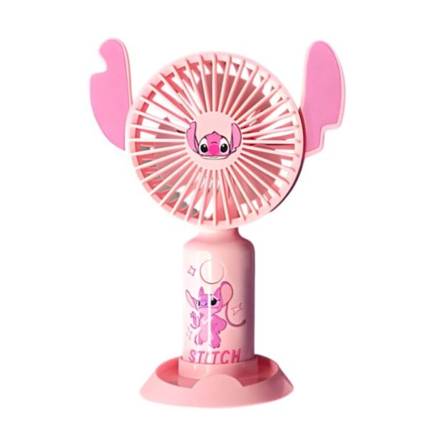 مروحة ستيتش المحمولة الهدية الاجمل علي الاطلاق لون ازرق وبينك +هدية ميدالية ستيتش الشقية