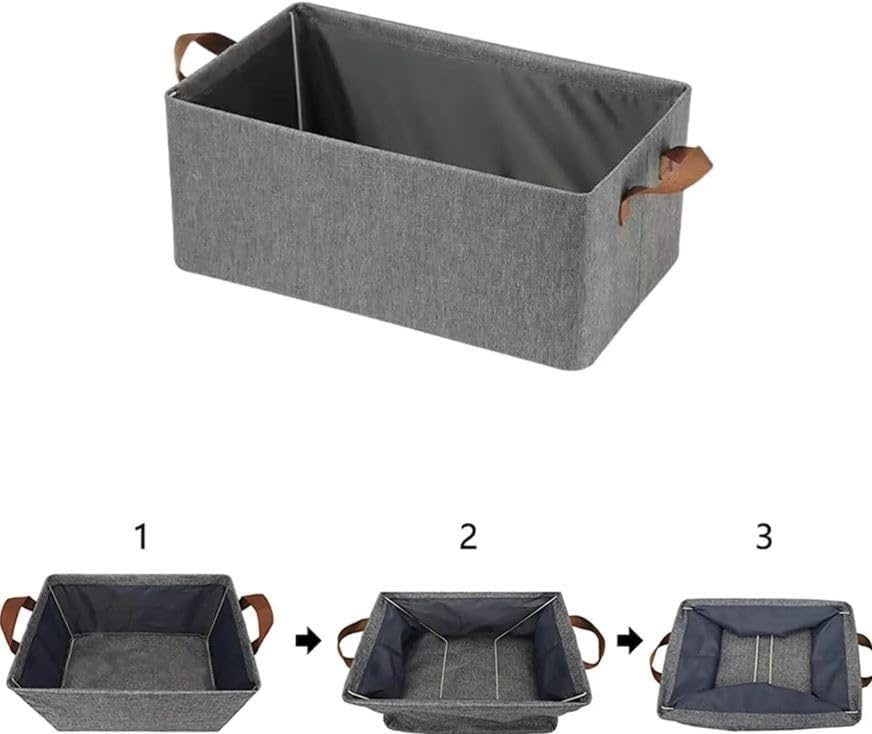 صندوق تخزين ملابس من دويليكس، منظم قابل للطي لرفوف الدولاب بإطار من الصلب لتخزين الملابس والساري وملايات السرير والبطانيات، سعة 26 لتر