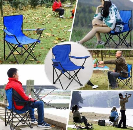 كرسي التخييم القابل للطي مع مسند الظهر