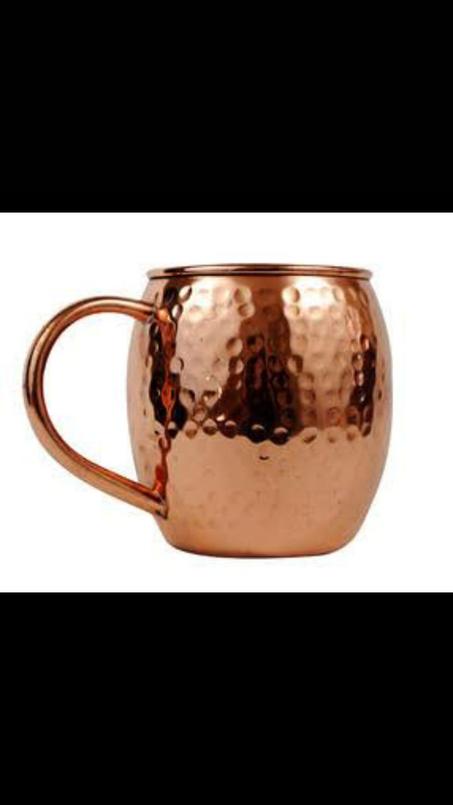 كوب نحاسي بمطرقة يدوية --- Tasse en cuivre martelée à la main