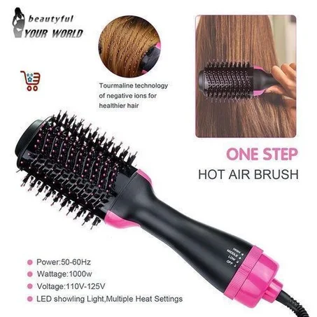 One Step 2In1 المهنية مجفف الشعر تهب وتمليس - فرشاة الشعر الكهربائية متعددة الوظائف لتنشيف و تسريح الشعر
