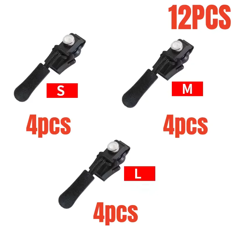 12 Pièces Kit de Réparation de Fermeture Éclair à Installation Facile CD