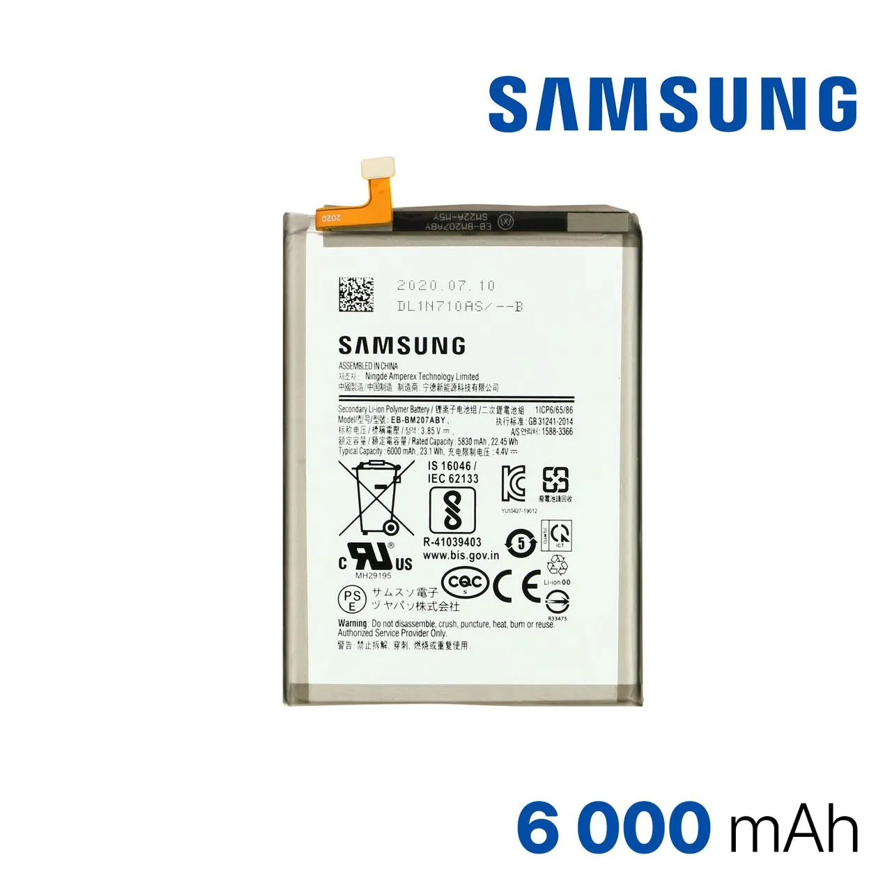 Batterie Originale 6000 mAh pour Samsung Galaxy M21, M30s et M31