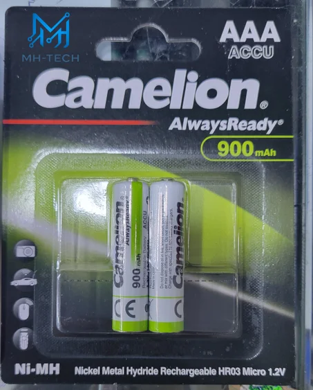 pack 2pille 1.2v 900 mah rechargeable originale