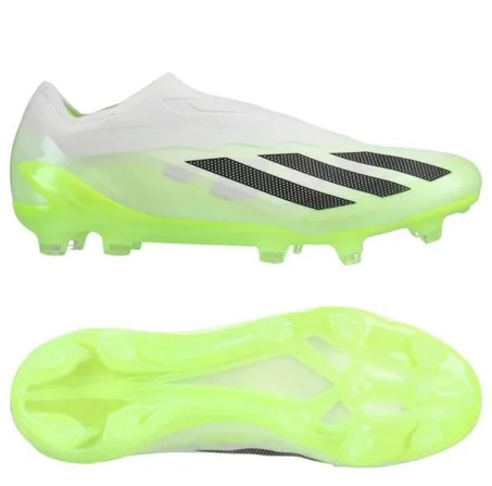 adidas X Crazyfast .1 Laceless FG Crazyrush - Blanc/Noir/Lucid Lemonres