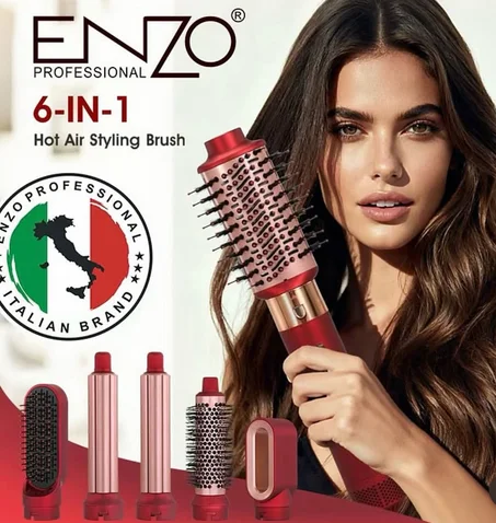 NZO  AirStyler Pro –  rougeدايسون إنزو 6 في 1