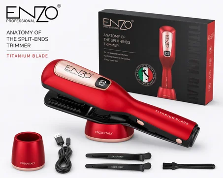 ENZO Professional Split-Ends Trimmer – Titanium Blade ✨آلة نزع تقصف الشعر والشعر الميت