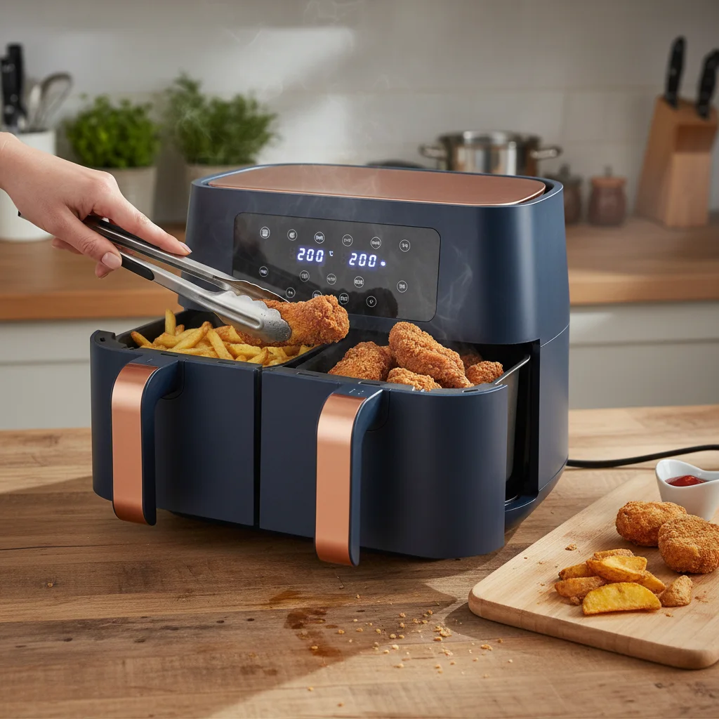 HEALTHY AIR FRYER & FOUR 2en1 FINITION MATTE BLEU DELUXE 8.5L Friteuse sans huile AirFryer