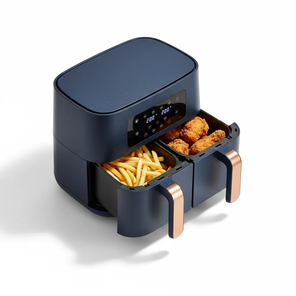 HEALTHY AIR FRYER & FOUR 2en1 FINITION MATTE BLEU DELUXE 8.5L Friteuse sans huile AirFryer
