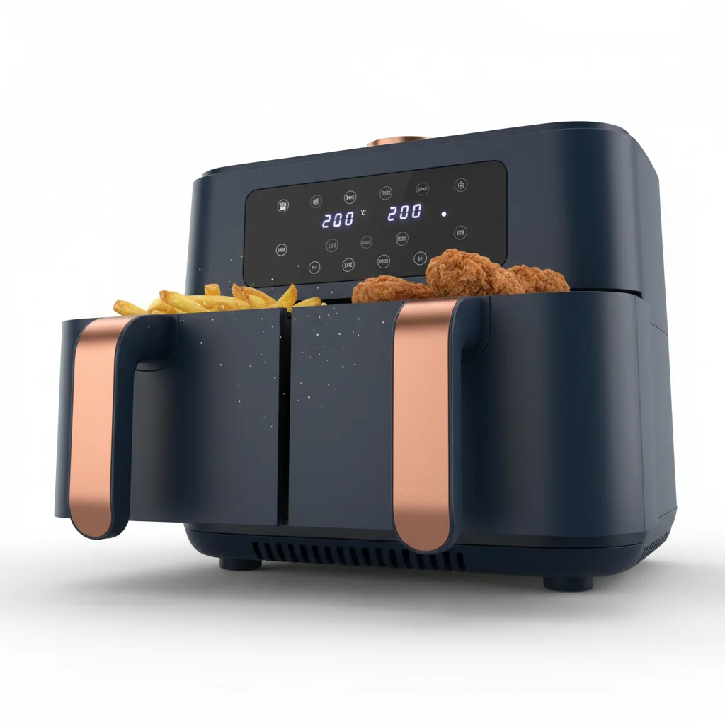 HEALTHY AIR FRYER & FOUR 2en1 FINITION MATTE BLEU DELUXE 8.5L Friteuse sans huile AirFryer