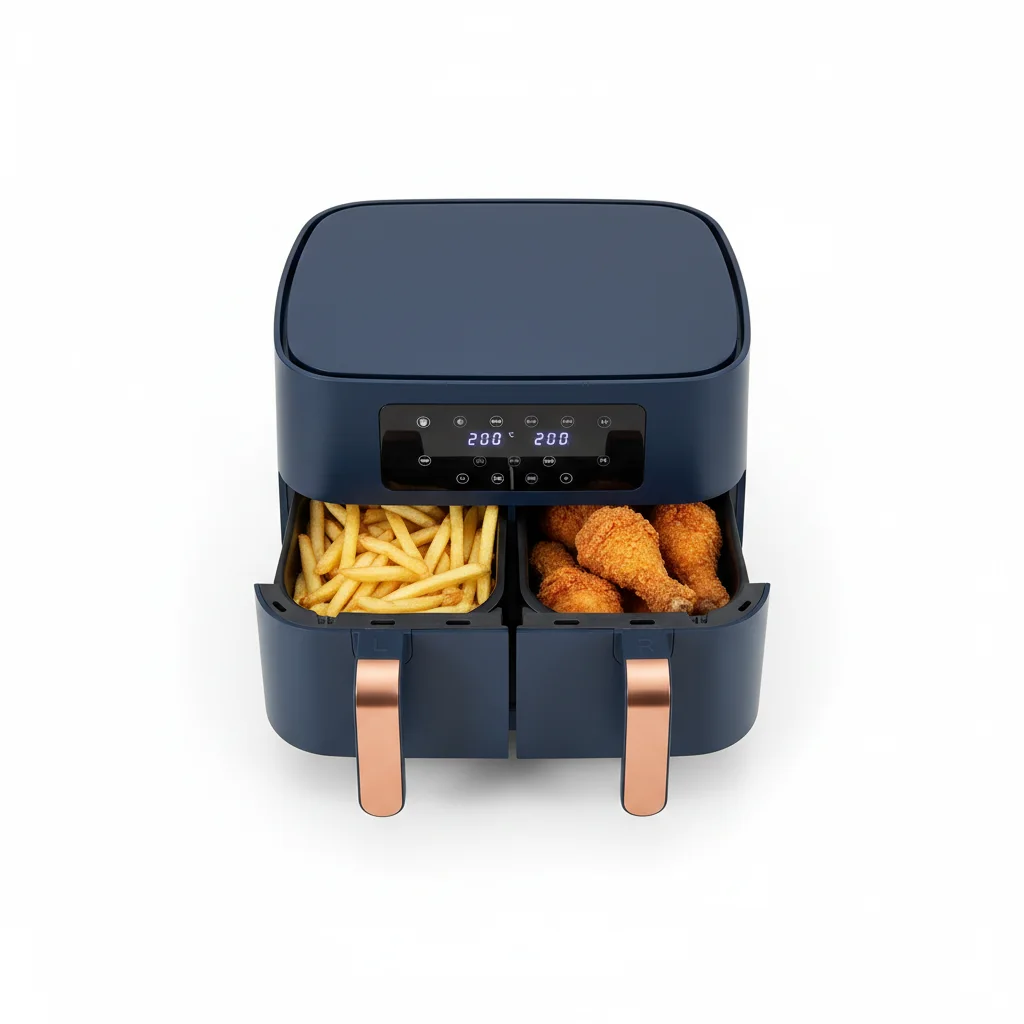 HEALTHY AIR FRYER & FOUR 2en1 FINITION MATTE BLEU DELUXE 8.5L Friteuse sans huile AirFryer