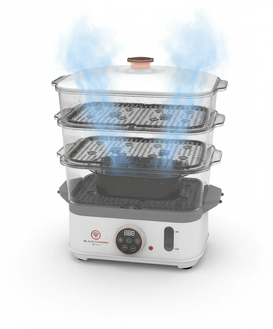 HEALTHY STEAMER SANS BPA DIGITAL 14L XXL: Cuiseur Vapeur, Digital, Intelligent